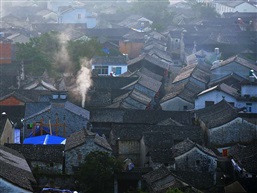 山村早晨