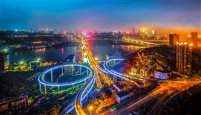 重庆菜园坝长江大桥夜景