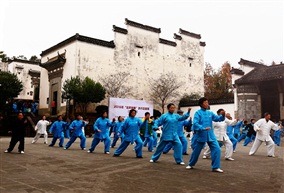 古村—太极拳表演