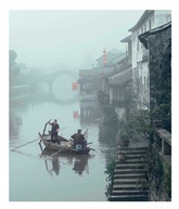 《水乡晨捕》