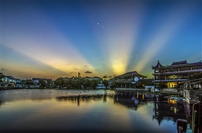 菱荡湾霞光