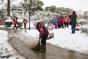 在雪中