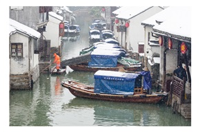 雪舞周庄