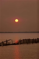 淀山湖的夕阳