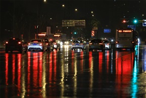 秋夜雨景（1）